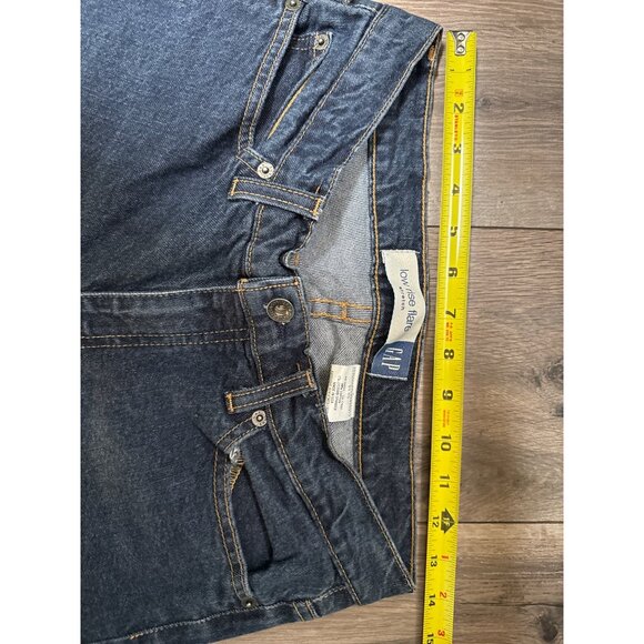 Gap Y2K Vintage Low Rise Flare Stretch Jeans 8 Regular Dark Wash Denim - Picture 4 of 7